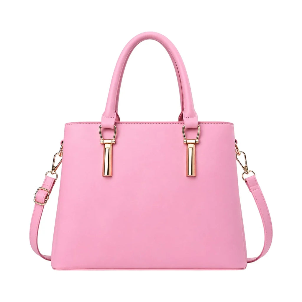 Modern Wrenfield Blush Pink Shoulder Bag with gold-tone hardware, front view