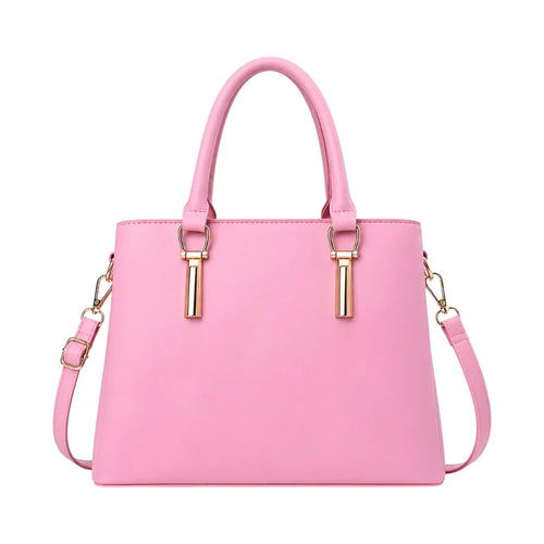 Modern Wrenfield Blush Pink Shoulder Bag with gold-tone hardware, front view