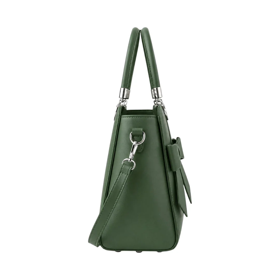 Modern Wrenfield Emerald Green Shoulder Bag, side profile