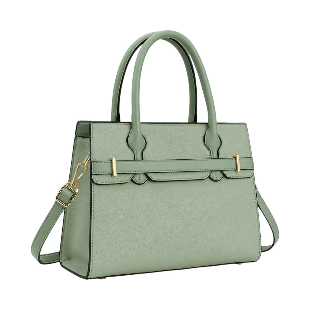 Modern Wrenfield sage green structured shoulder bag