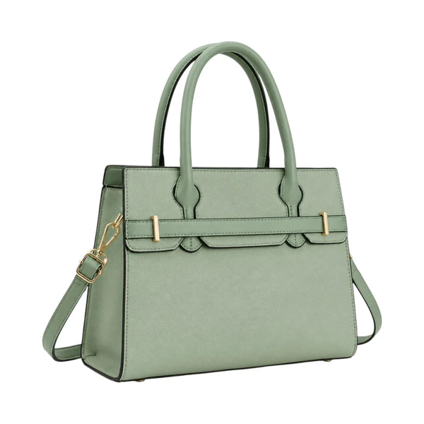 Modern Wrenfield Sage Green Structured Shoulder Bag - Everyday Tote